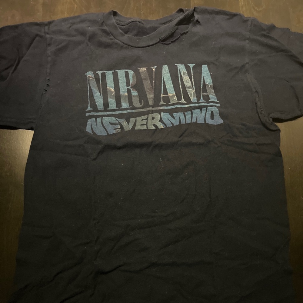 Distressed Nirvana Nevermind Tee Shirt